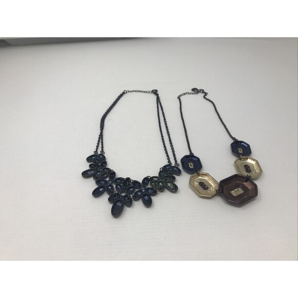 Lot of 2 VTG Liz Claiborne w BB Hangtag Necklace Bib & Multi Color Chunky - Picture 7 of 11